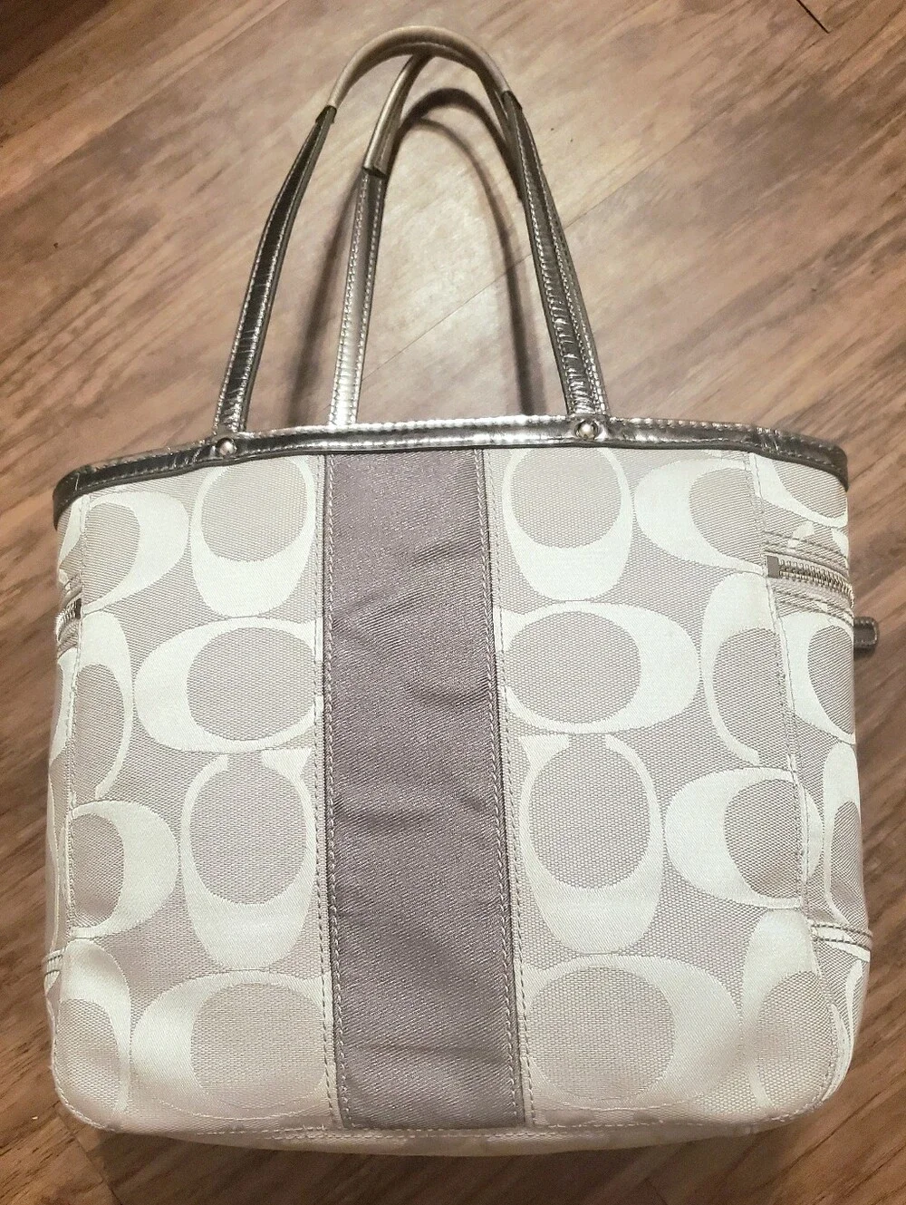 Coach Silver Small Purse Tote